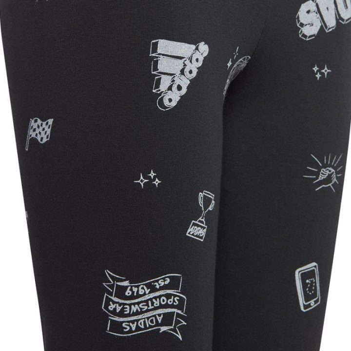 Tamprės mergaitėms adidas JG Bluv Q3 Tight, juodos