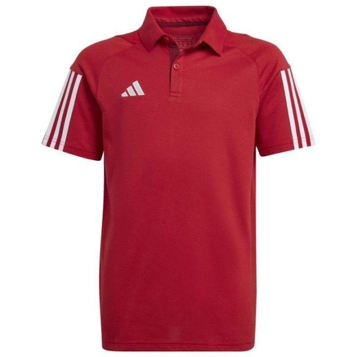 Vaikiški polo marškinėliai su medvilne adidas Tiro 23, raudoni