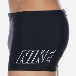 Vyriški prigludusio kirpimo maudymosi šortai Nike Logo, juodi