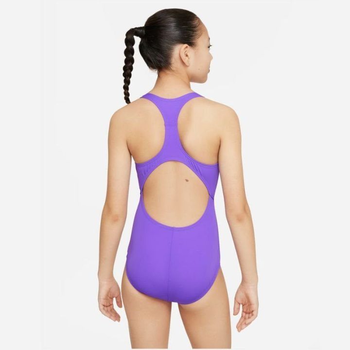 Vientisas maudymosi kostiumėlis mergaitėms Nike Essential, violetinis