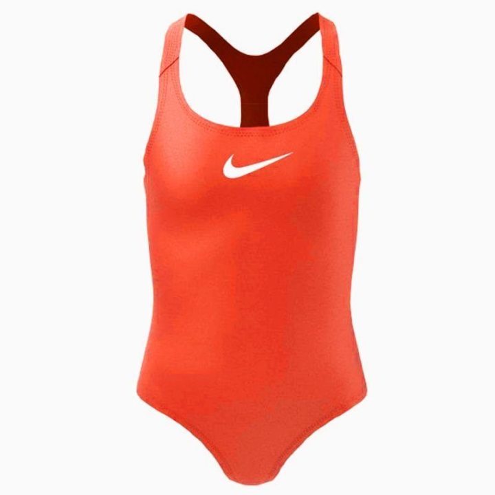 Maudymosi kostiumėlis mergaitėms Nike Essential, raudonas
