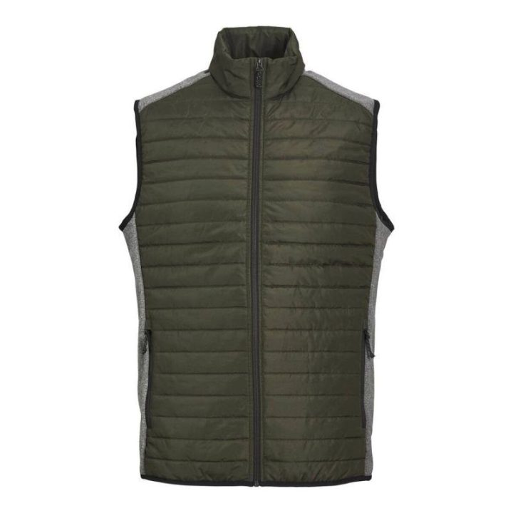 Vyriška dygsniuota liemenė su užtrauktuku Jack & Jones, žalia