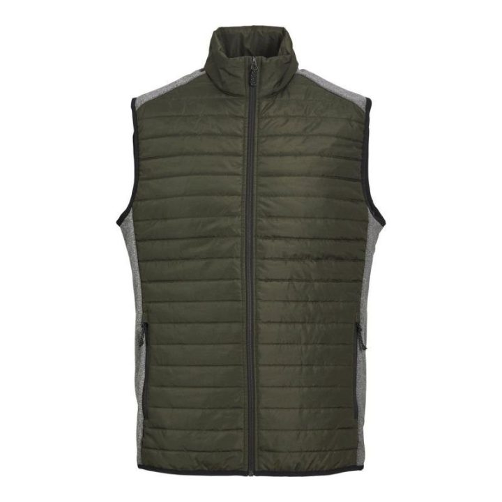 Vyriška dygsniuota liemenė su užtrauktuku Jack & Jones, žalia