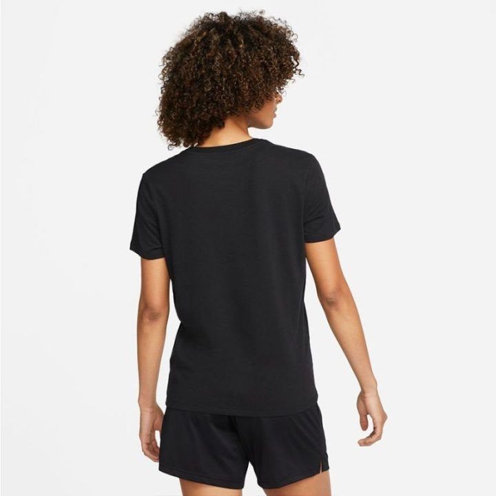 Moteriški įprasto kirpimo marškinėliai Nike DF Swoosh, juodi