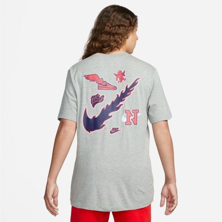 Vyriški laisvo kirpimo marškinėliai Nike Sportswear, pilki
