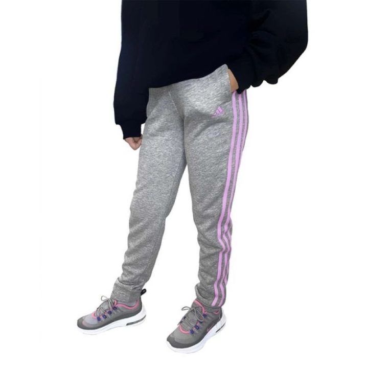 Vaikiškos sportinės kelnės adidas French Terry 3, pilkos