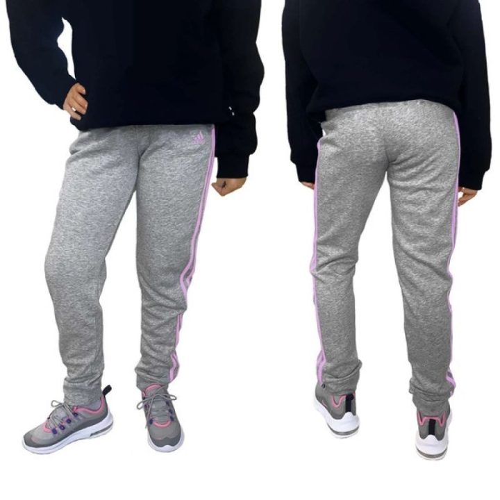 Vaikiškos sportinės kelnės adidas French Terry 3, pilkos