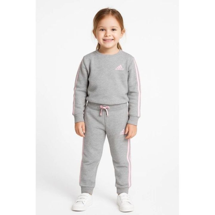 Vaikiškos sportinės kelnės adidas French Terry 3, pilkos