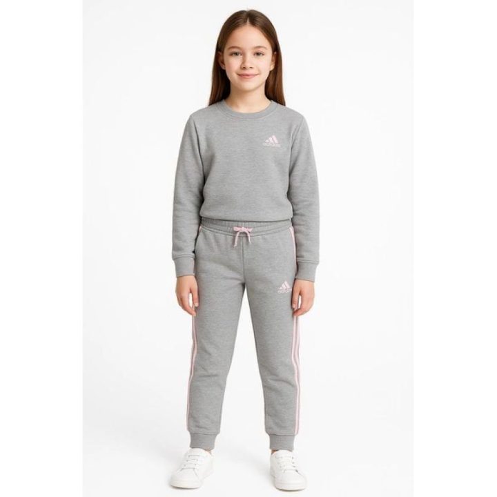 Vaikiškos sportinės kelnės adidas French Terry 3, pilkos