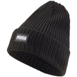 Megzta kepurė Puma Ribbed Classic Cuff, juoda