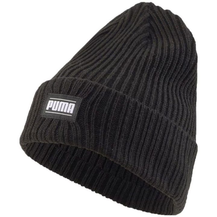 Megzta kepurė Puma Ribbed Classic Cuff, juoda