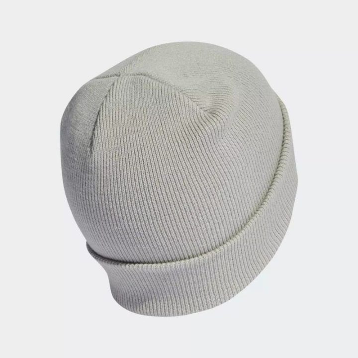 Megzta kepurė su atlenkiamu kraštu adidas Logo, žalia