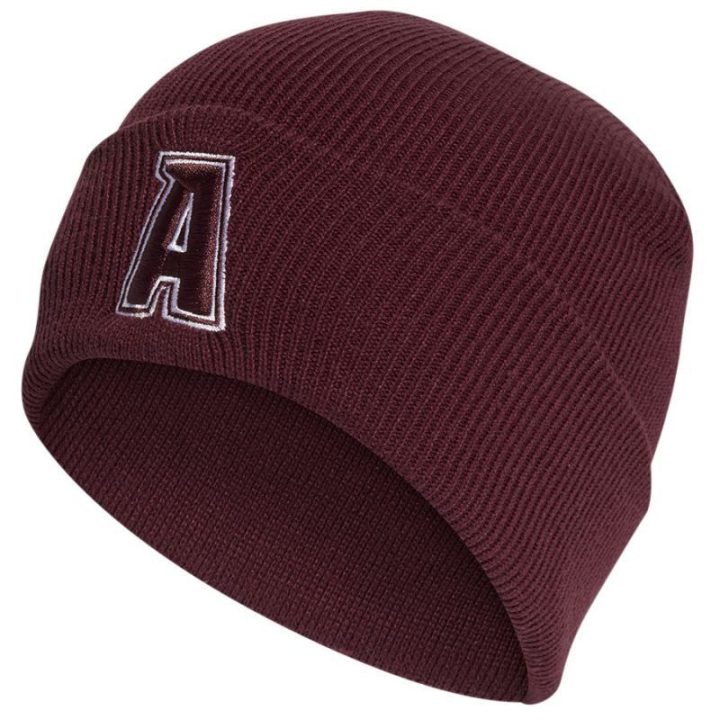 Megzta kepurė su atlenkiamu kraštu adidas Cuff Var, bordo