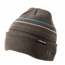 Vaikiška žieminė kepurė Bauer NE Striped Toque, ruda