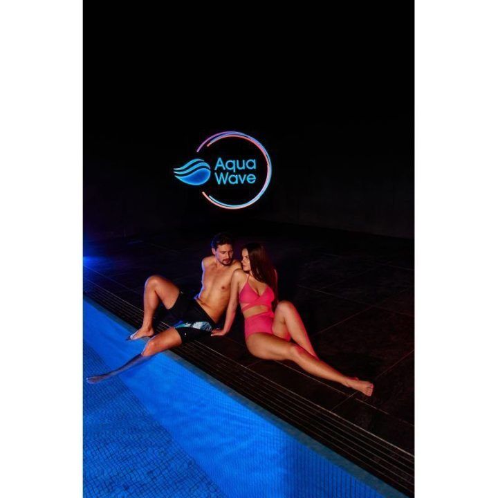 Maudymosi kelnaitės aukštu liemeniu Aquawave, raudonos