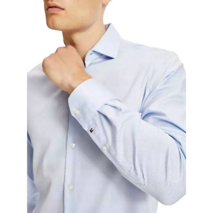 Vyriški medvilniniai marškiniai Tommy Hilfiger, balti