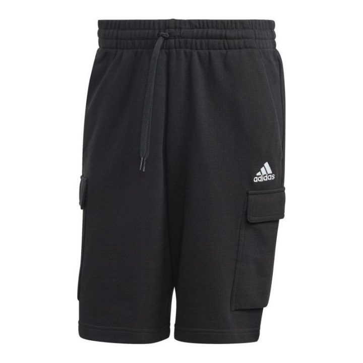 Vyriški kargo šortai su raišteliu adidas Essentials, juodi