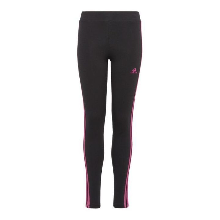 Medvilninės tamprės mergaitėms adidas 3-Stripes, juodos