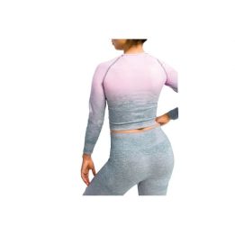 Ilgarankoviai marškinėliai GymHero Ombre, rožiniai