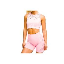 Moteriškos aukšto liemens tamprės GymHero Stripes, violetinės