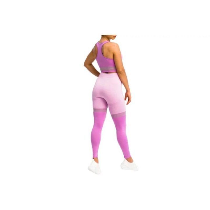Moteriškos aukšto liemens tamprės GymHero Stripes, violetinės