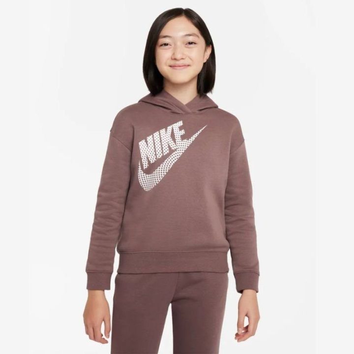 Džemperis mergaitėms su gobtuvu Nike NSW OS PO, violetinis