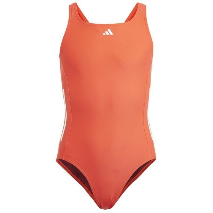 Vaikiškas maudymosi kostiumėlis adidas Cut 3 Stripes Suit, oranžinis