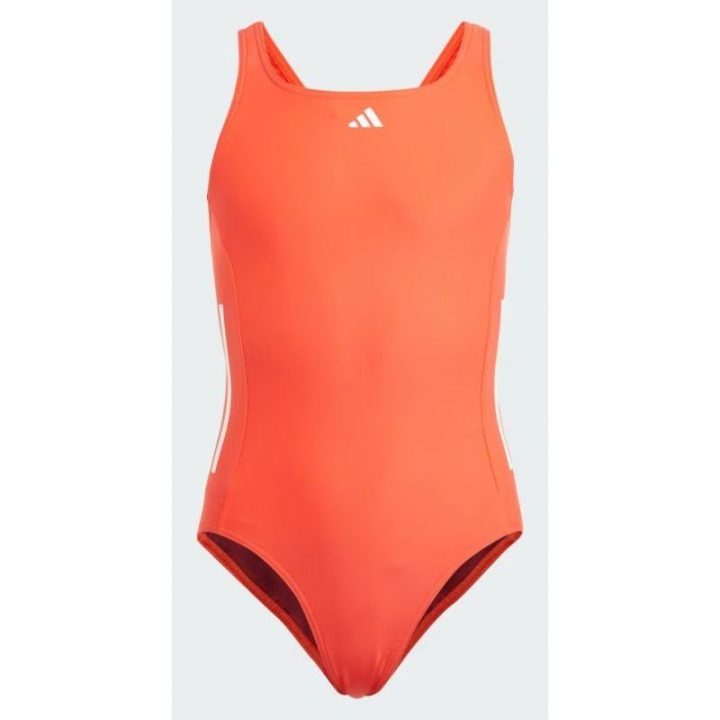 Vaikiškas maudymosi kostiumėlis adidas Cut 3 Stripes Suit, oranžinis