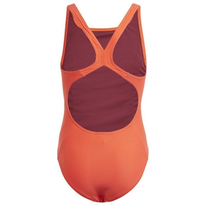 Vaikiškas maudymosi kostiumėlis adidas Cut 3 Stripes Suit, oranžinis