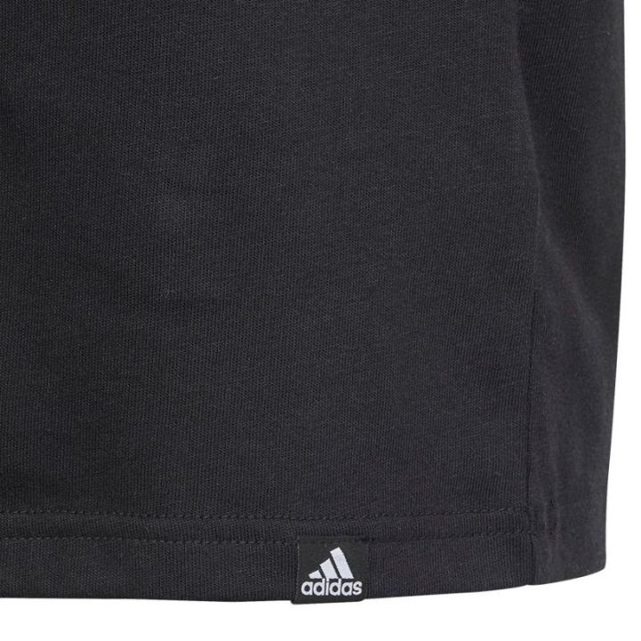Vaikiški medvilniniai marškinėliai adidas GFX Illustrated, juodi
