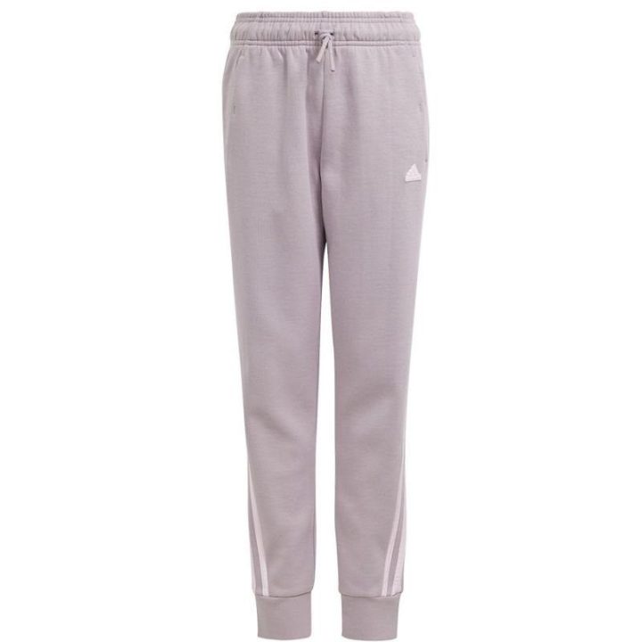 Sportinės kelnės mergaitėms adidas 3 Stripes FI, alyvinės