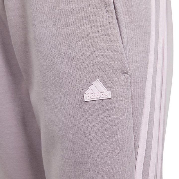 Sportinės kelnės mergaitėms adidas 3 Stripes FI, alyvinės
