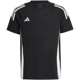 Vaikiški medvilniniai marškinėliai adidas Tiro 24, juodi ir balti
