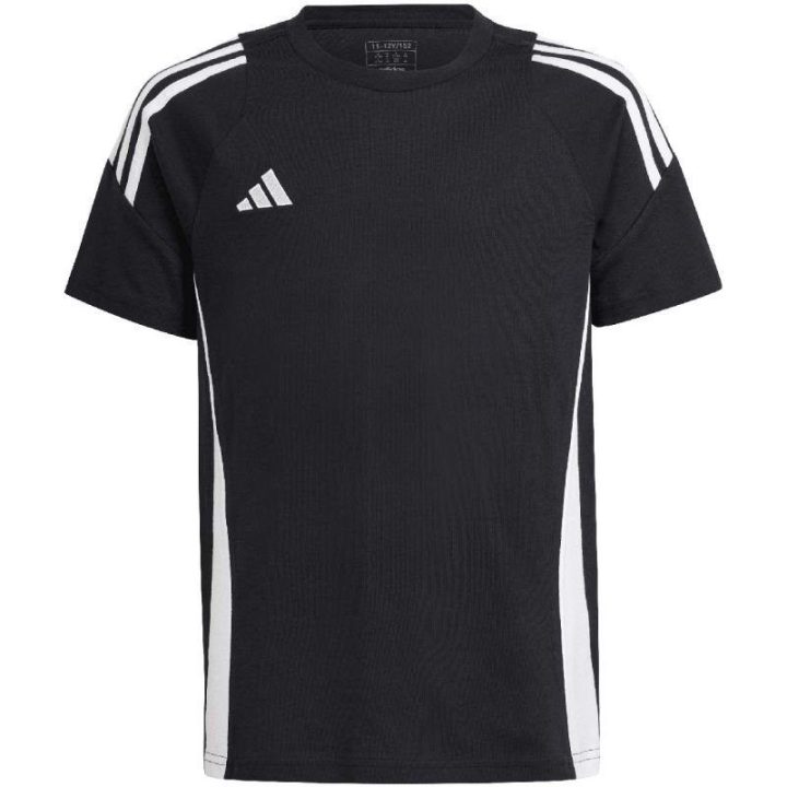 Vaikiški medvilniniai marškinėliai adidas Tiro 24, juodi ir balti