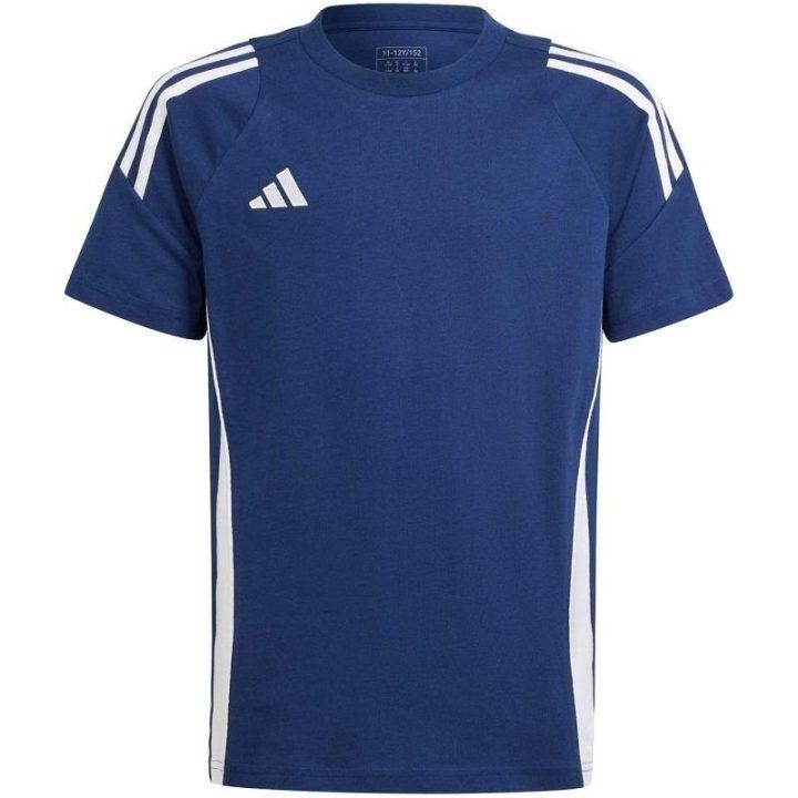 Vaikiški marškinėliai adidas Tiro 24, tamsiai mėlyni ir balti