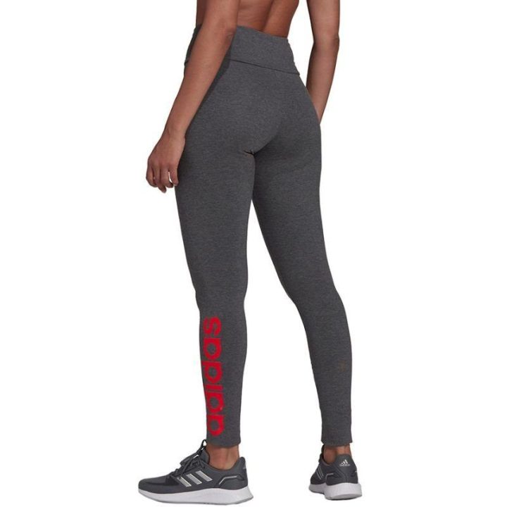Moteriškos medvilninės tamprės adidas Loungewear Essentials, pilkos