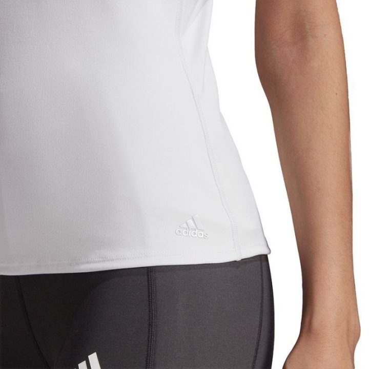 Moteriška palaidinė su petnešėlėmis adidas Studio Slim, balta