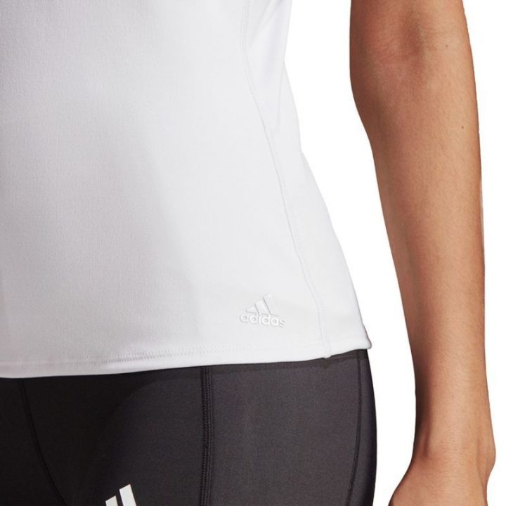 Moteriška palaidinė su petnešėlėmis adidas Studio Slim, balta