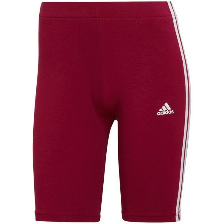 Moteriški medvilniniai šortai adidas 3S BK SHO, bordo