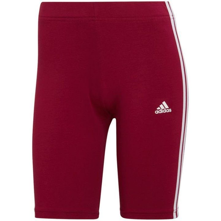 Moteriški medvilniniai šortai adidas 3S BK SHO, bordo