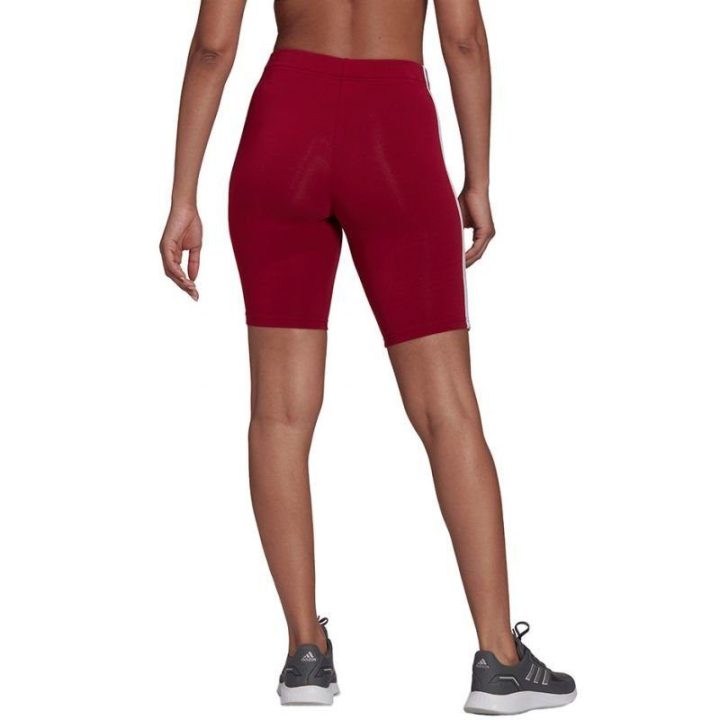 Moteriški medvilniniai šortai adidas 3S BK SHO, bordo