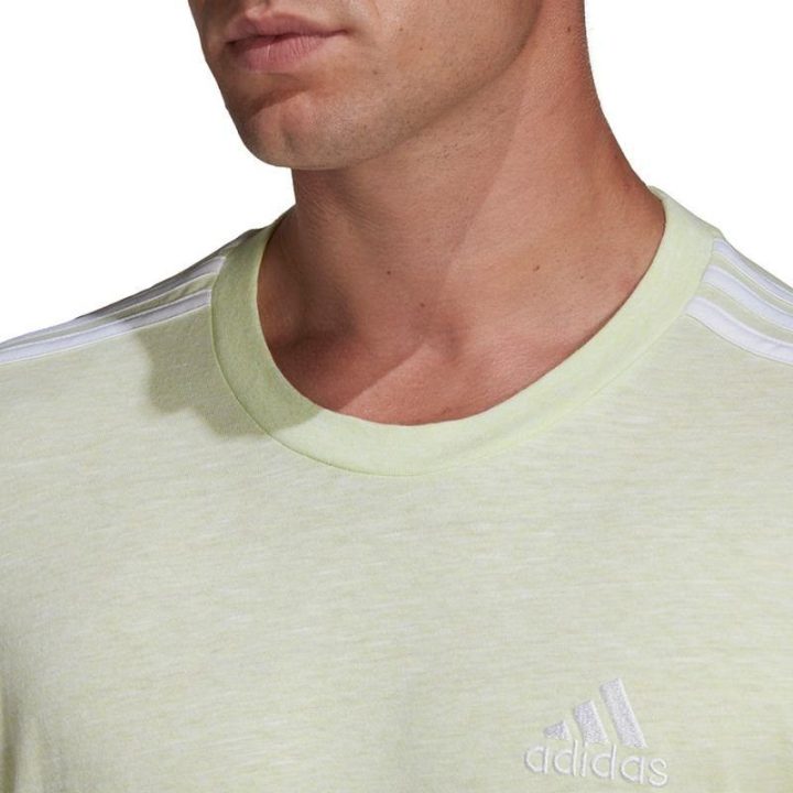 Vyriški medvilniniai marškinėliai adidas Essentials 3-Stripes, smėlio