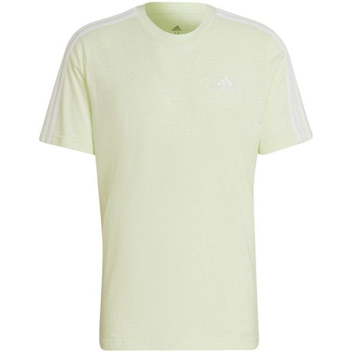Vyriški medvilniniai marškinėliai adidas Essentials 3-Stripes, smėlio