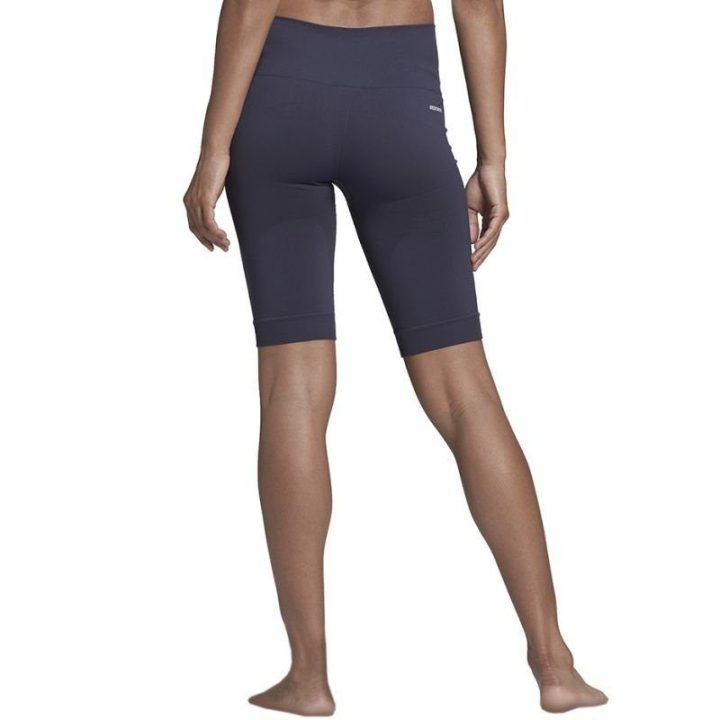 Moteriškos trumpos tamprės adidas Aeroknit Seamless, tamsiai mėlynos