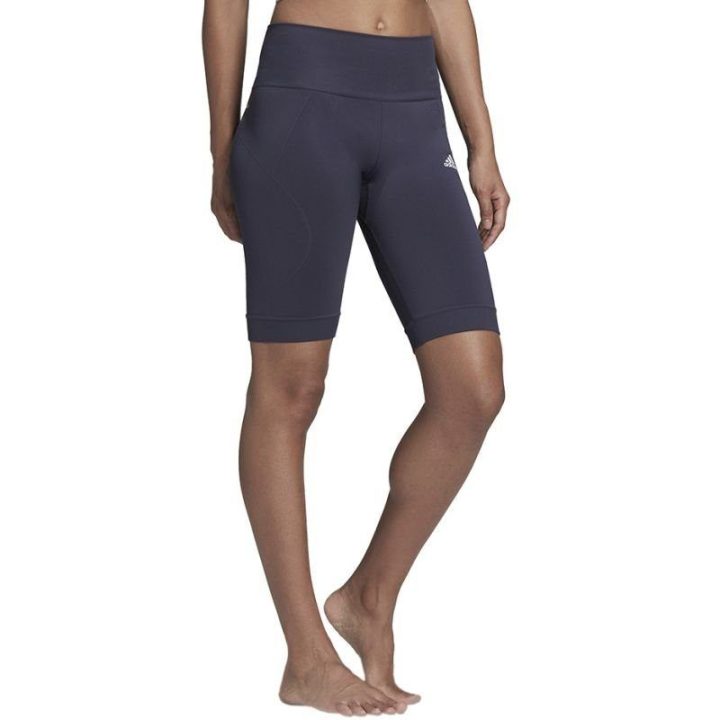 Moteriškos trumpos tamprės adidas Aeroknit Seamless, tamsiai mėlynos
