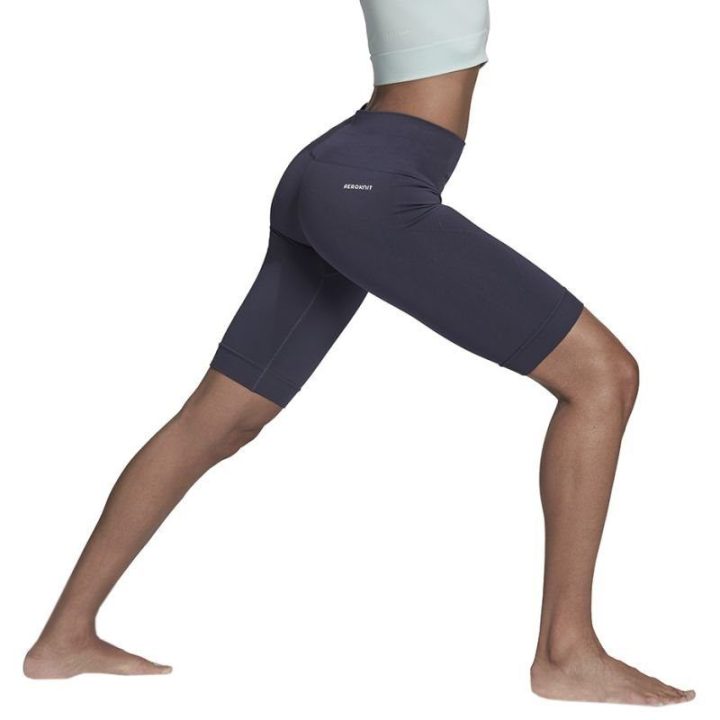 Moteriškos trumpos tamprės adidas Aeroknit Seamless, tamsiai mėlynos