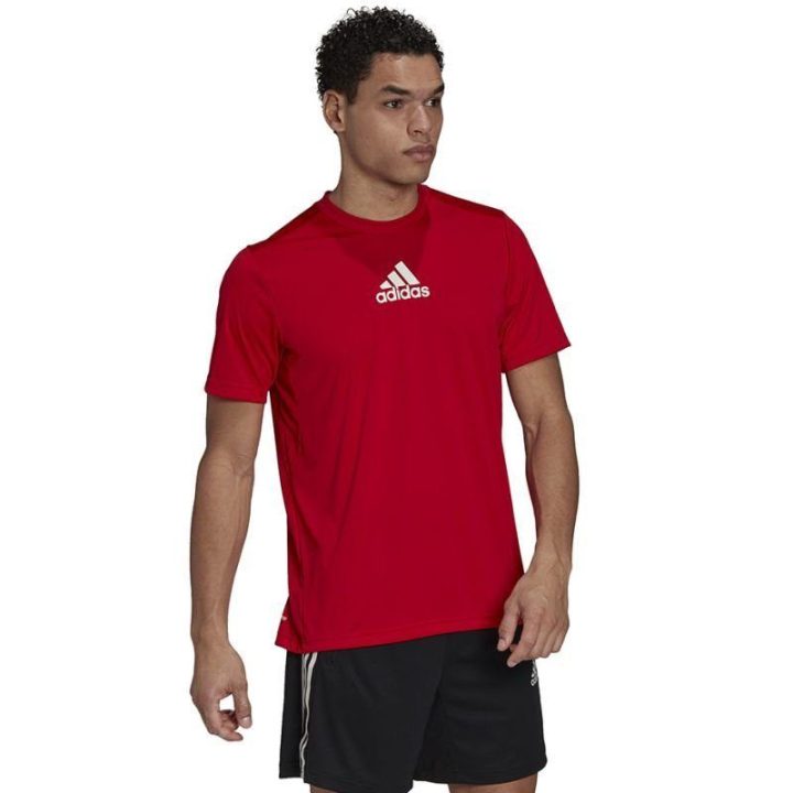 Vyriški treniruočių marškinėliai adidas Primeblue, raudoni