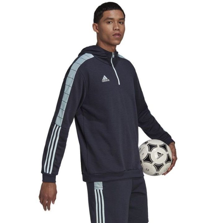 Vyriškas džemperis su gobtuvu adidas Tiro, tamsiai mėlynas