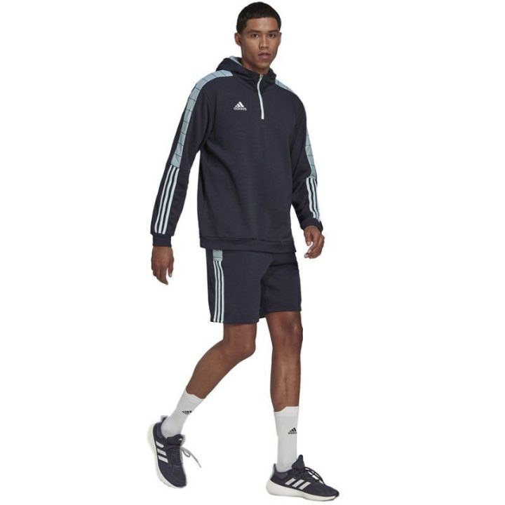 Vyriškas džemperis su gobtuvu adidas Tiro, tamsiai mėlynas