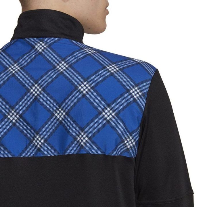 Vyriškas sportinis džemperis adidas Tiro Track, juodas ir mėlynas